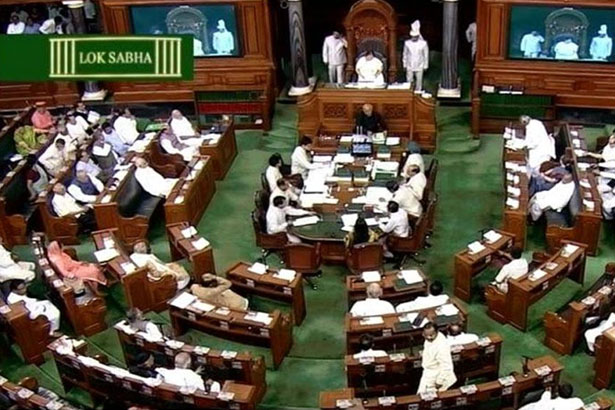 Image result for Lok Sabha adjourned within minutes of gathering