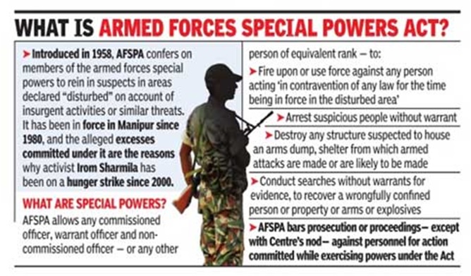 Centre Extends AFSPA